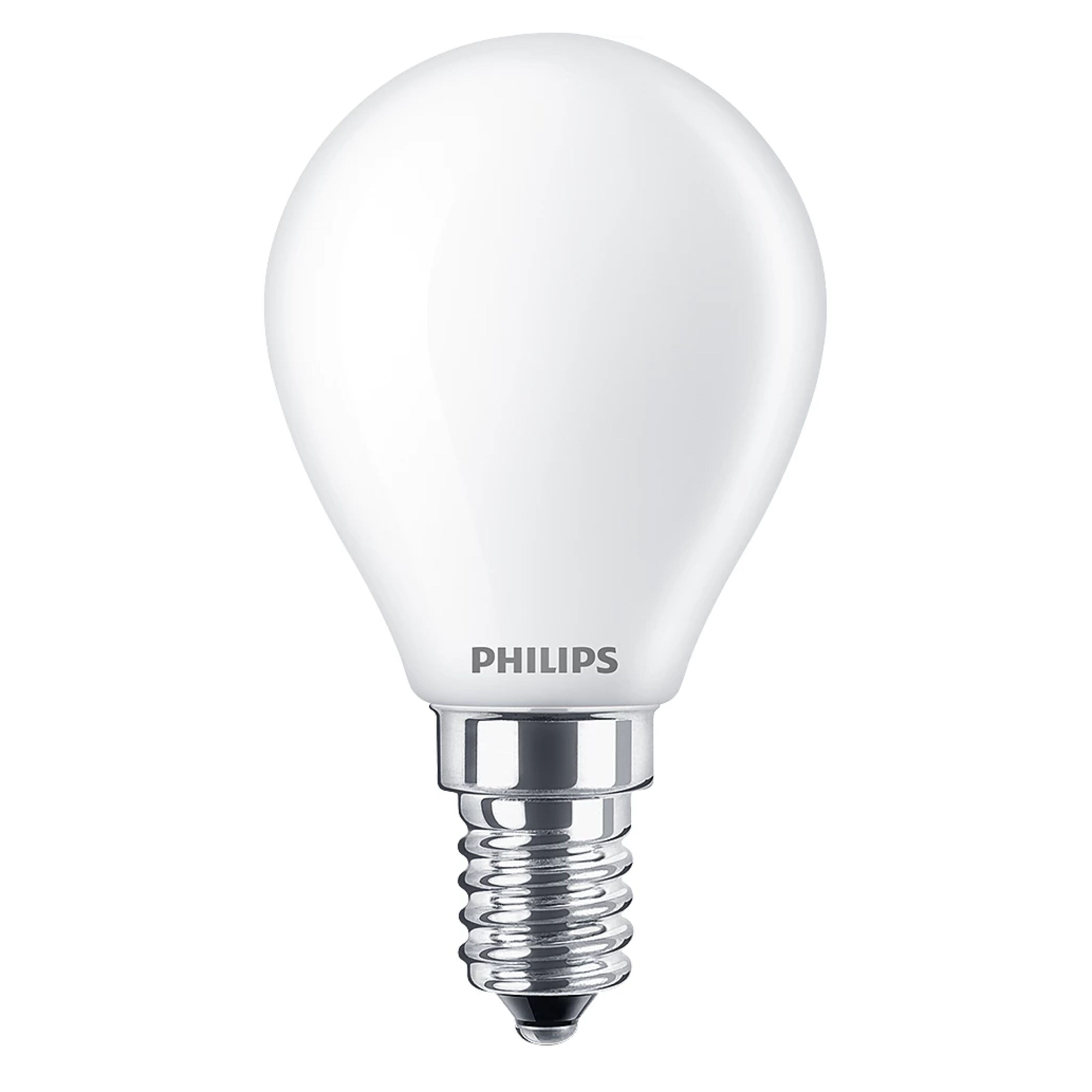 Philips Philips Kuleformet frostet LED-pære E14 470 lm 2-pk.