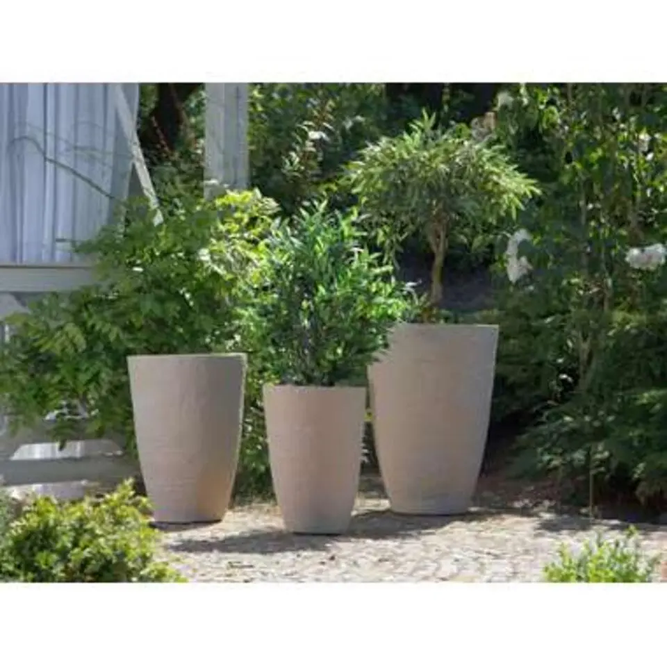 CAMIA - Plantenbak - Beige - 43 cm - Stenenmix