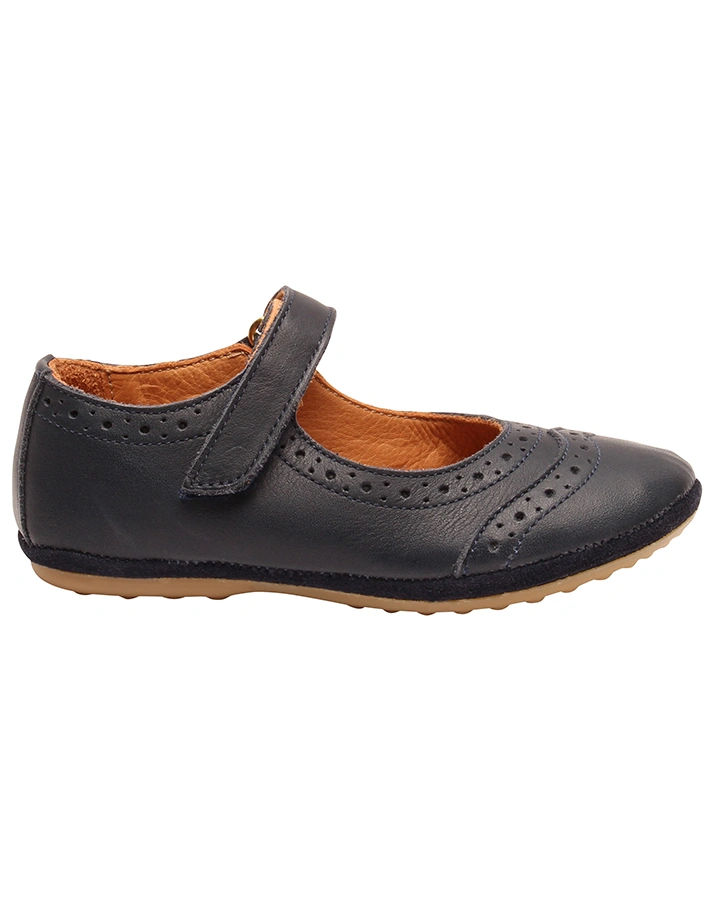 Leder-Ballerinas RIA in navy
