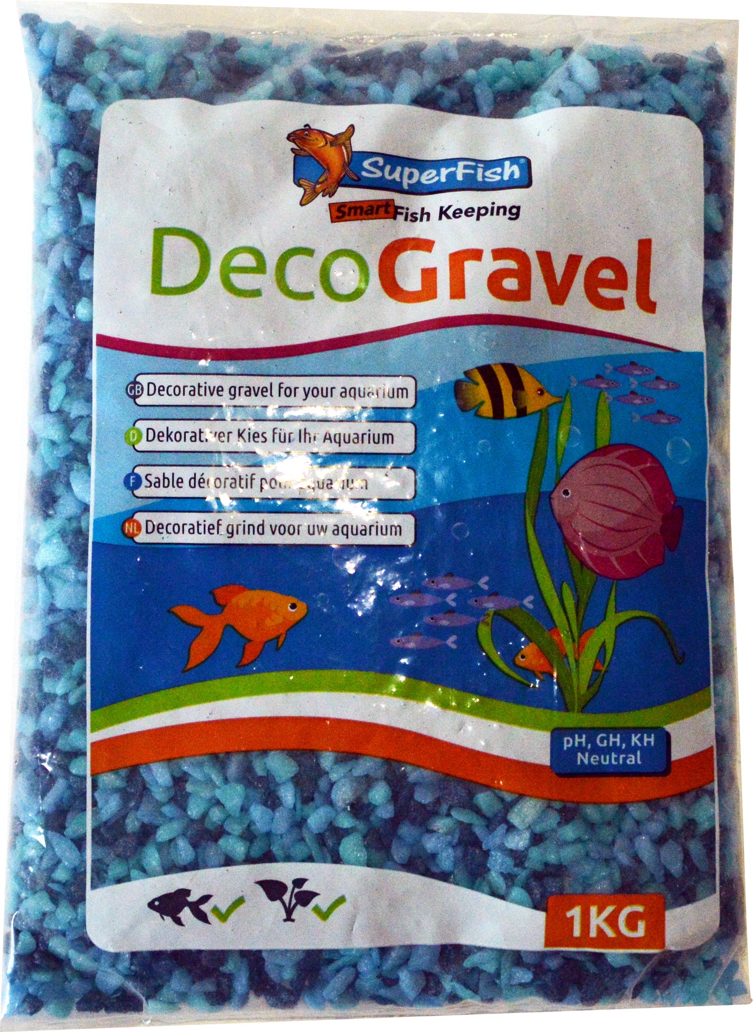 Superfish aquariumgrind mix blauw 1 kg