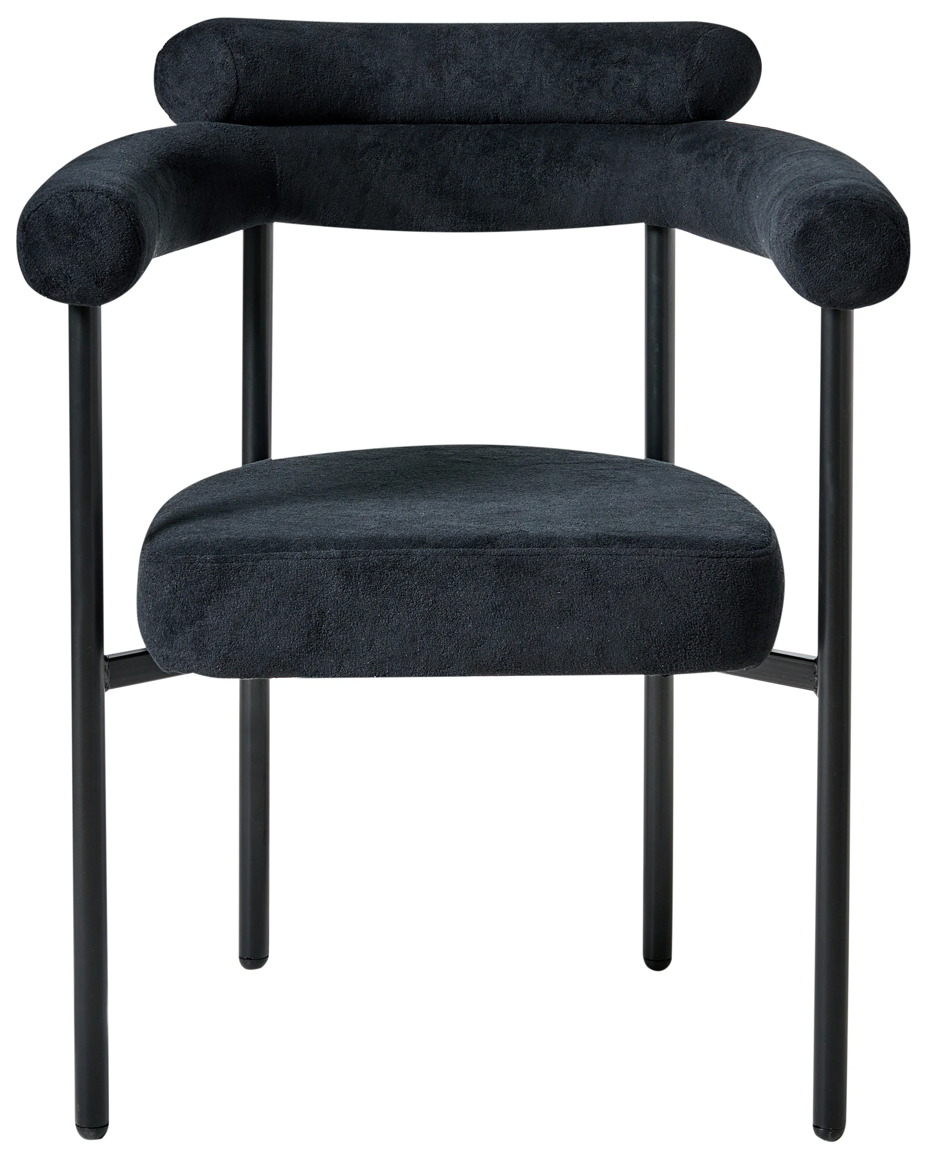 Set van 2 eetkamerstoelen LYNEY Stof Zwart