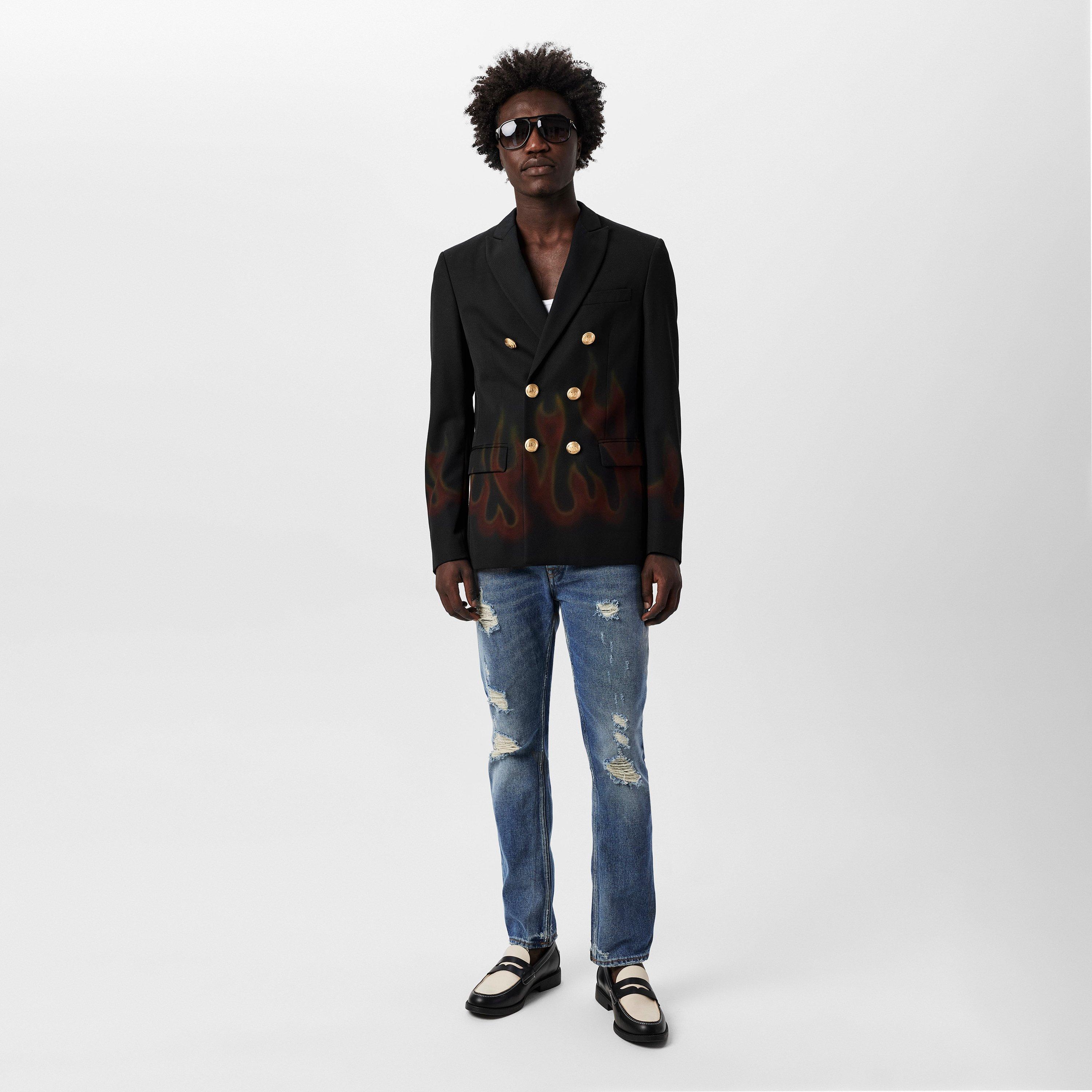 Palm Angels Mid Waist Regular Jeans