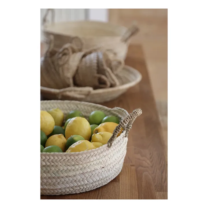 Cosydar Panier rond en feuille de palmier