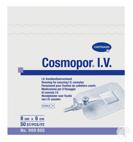 Hartmann Cosmopor Iv Pansements Stériles Adhésifs 8 x 6cm 50 Pièces (9008054)