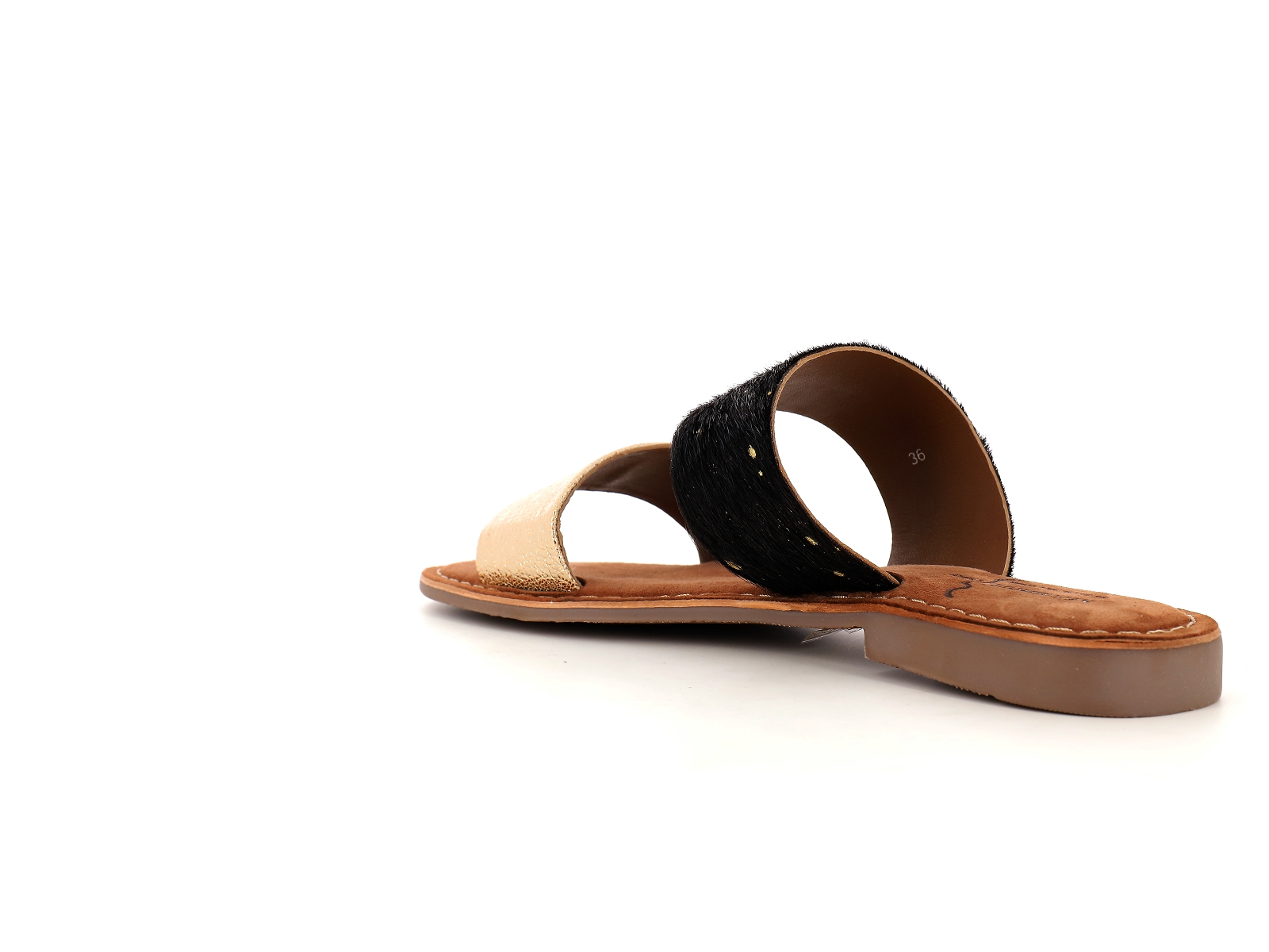 Metamorf ose-NABIME Cuir Noir Or