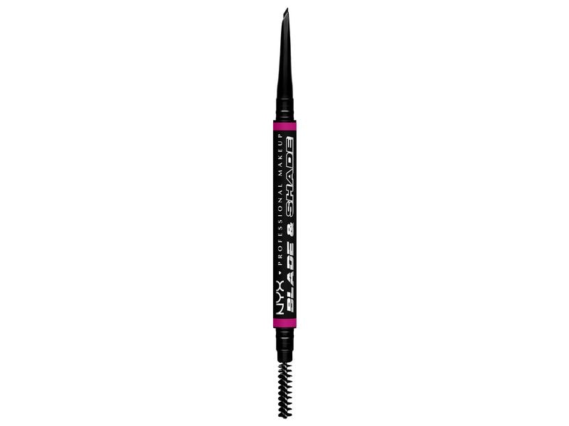 NYX Professional Makeup Augenbrauenstift Blade n Shade Blac Nano Augenbrauenstift mit integrierter Bürste