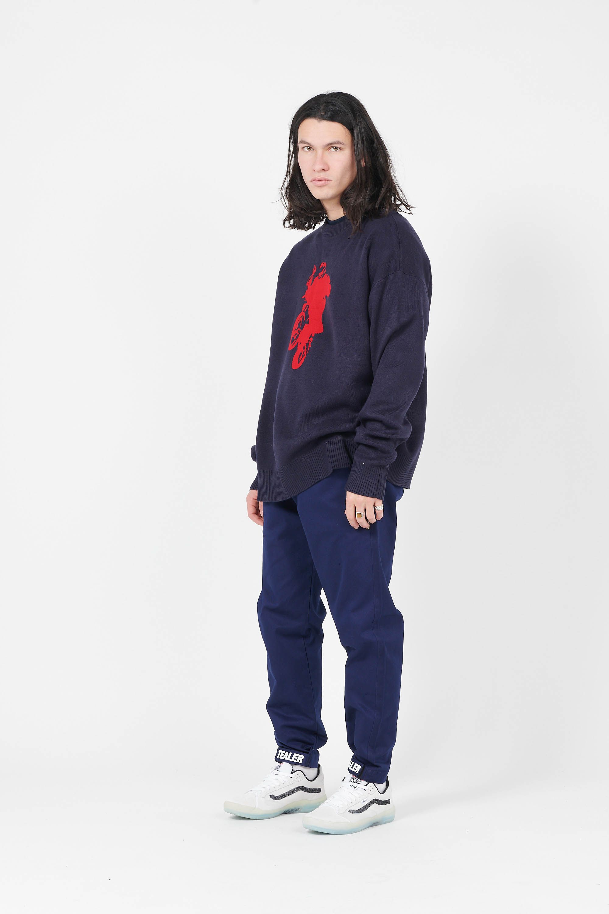 TEALER Pull SWEATER MOTOR MOLOTOV Bleu