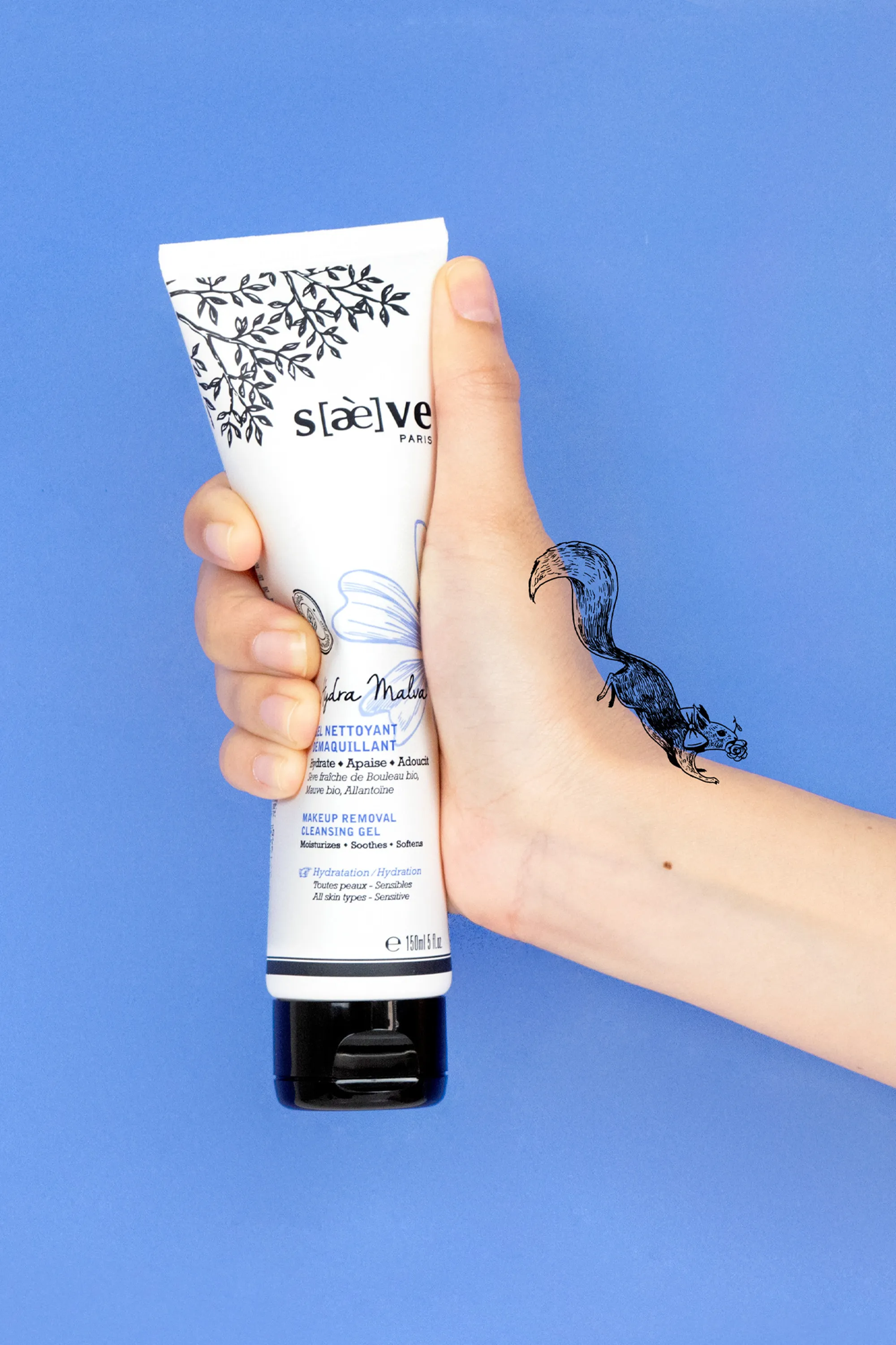Saeve Gel nettoyant démaquillant Hydra Malva-150 ml