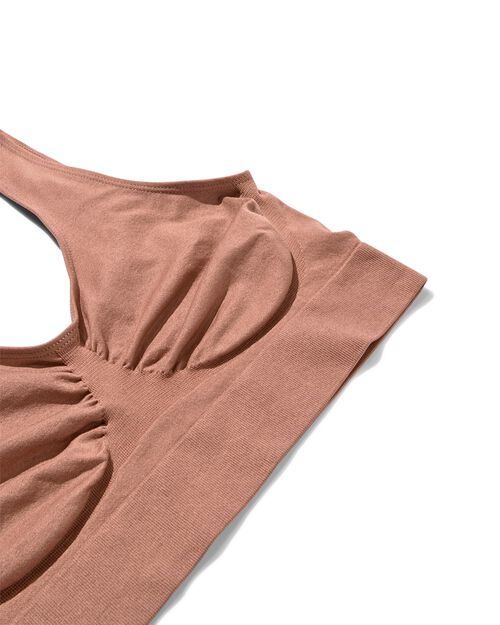 haut sans coutures non préformé marron moyen
