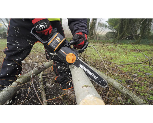 WORX Nitro 20V 30cm WG350E.9 snoerloze kettingzaag, borstelloze motor + GRATIS bonusartikel 20V accu WA3644 (4,0Ah)
