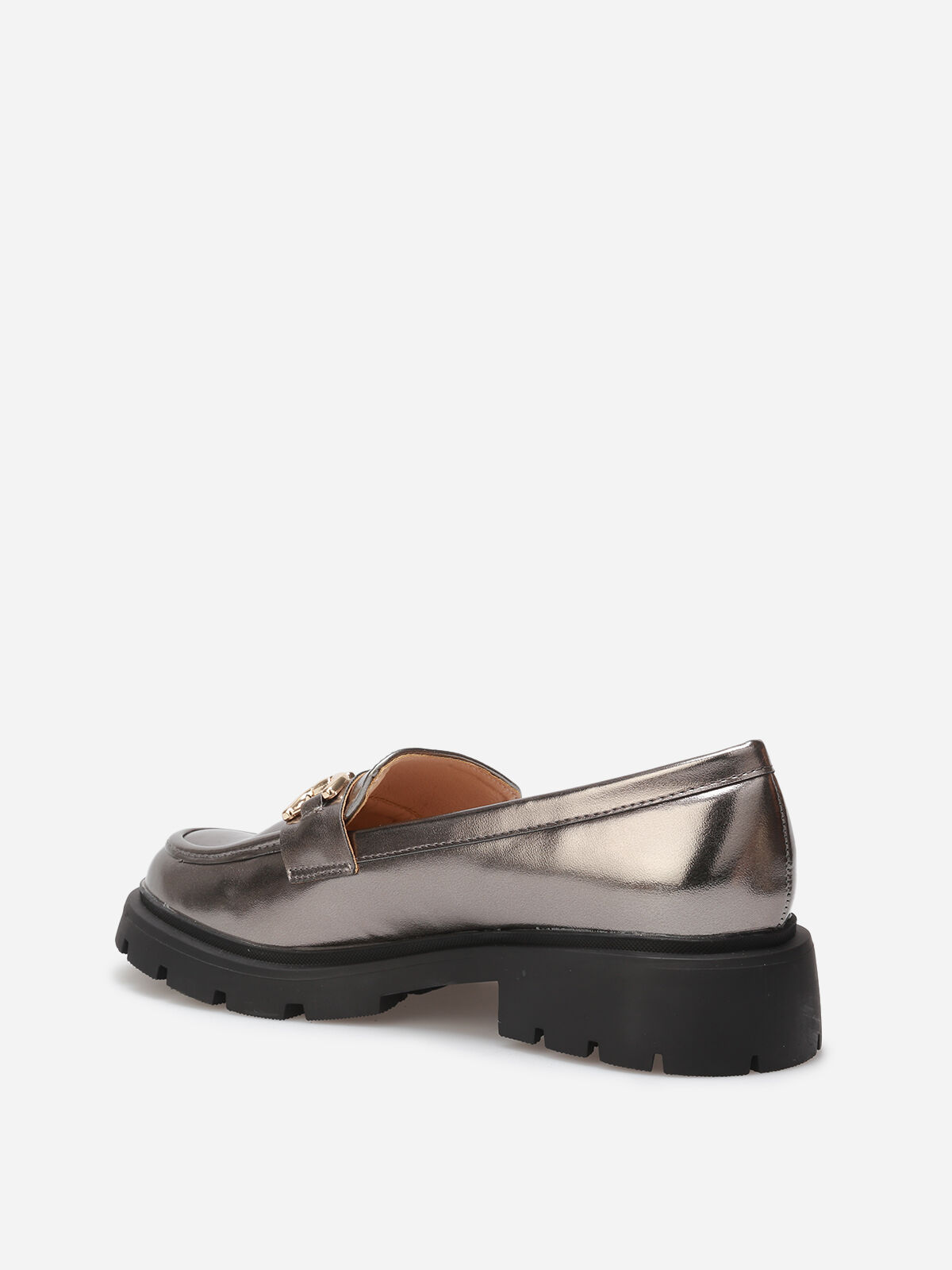 Mocassins chunky à boucle- Gris