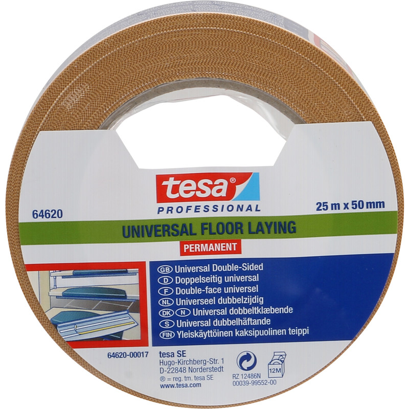Tesa PRO dubbelzijdig tapijttape 50mmx25m