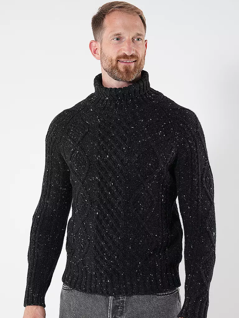 ELEVENTY Rollkragenpullover dunkelblau