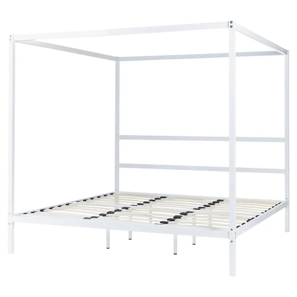 LESTARDS - Hemelbed - Wit - 180 x 200 cm - Staal