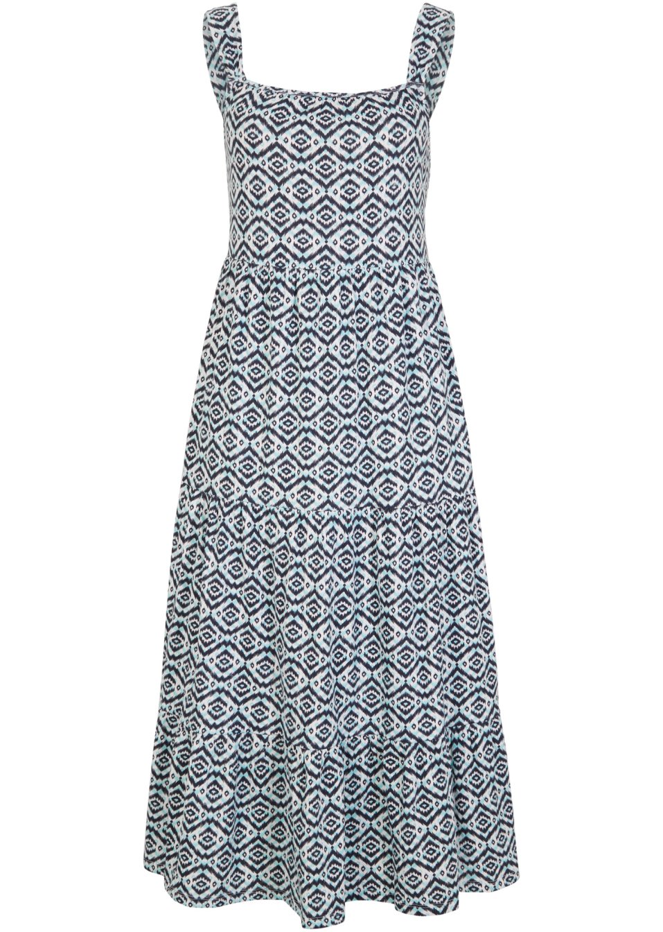 Robe midi en coton avec volants