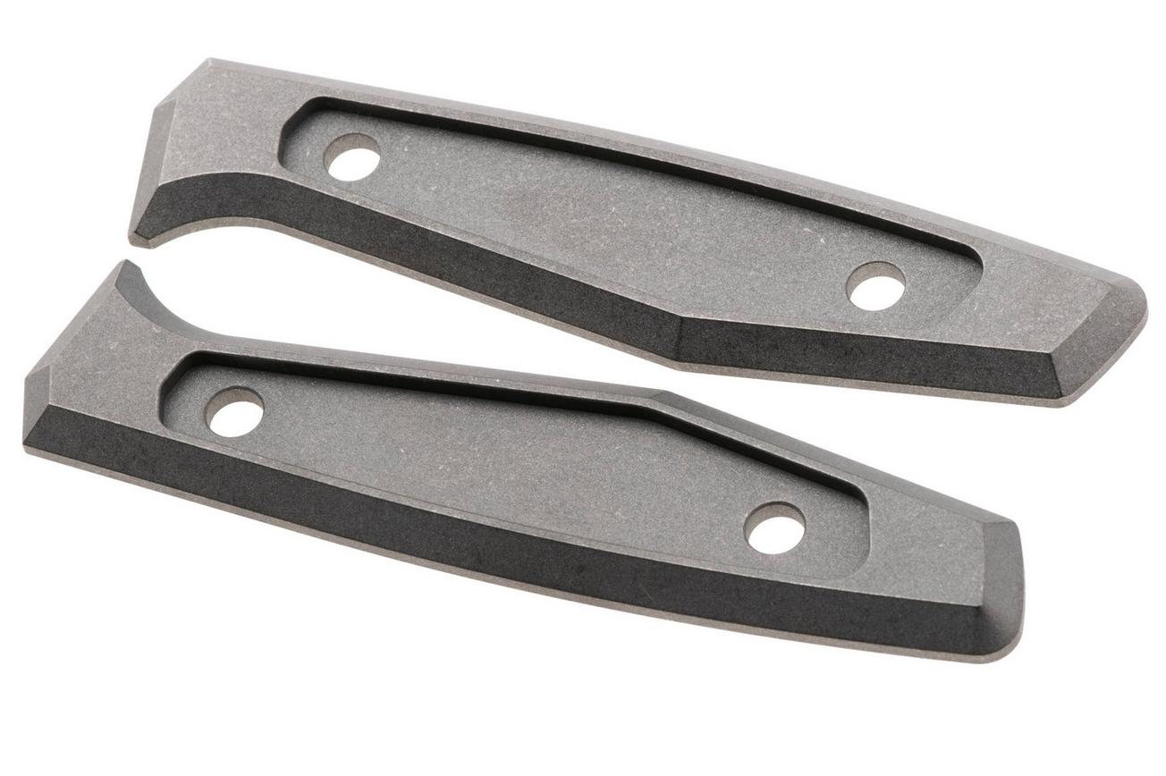 Daily Customs AK1 Scales P10012638, Plain Titanium Inlay handgreepschalen
