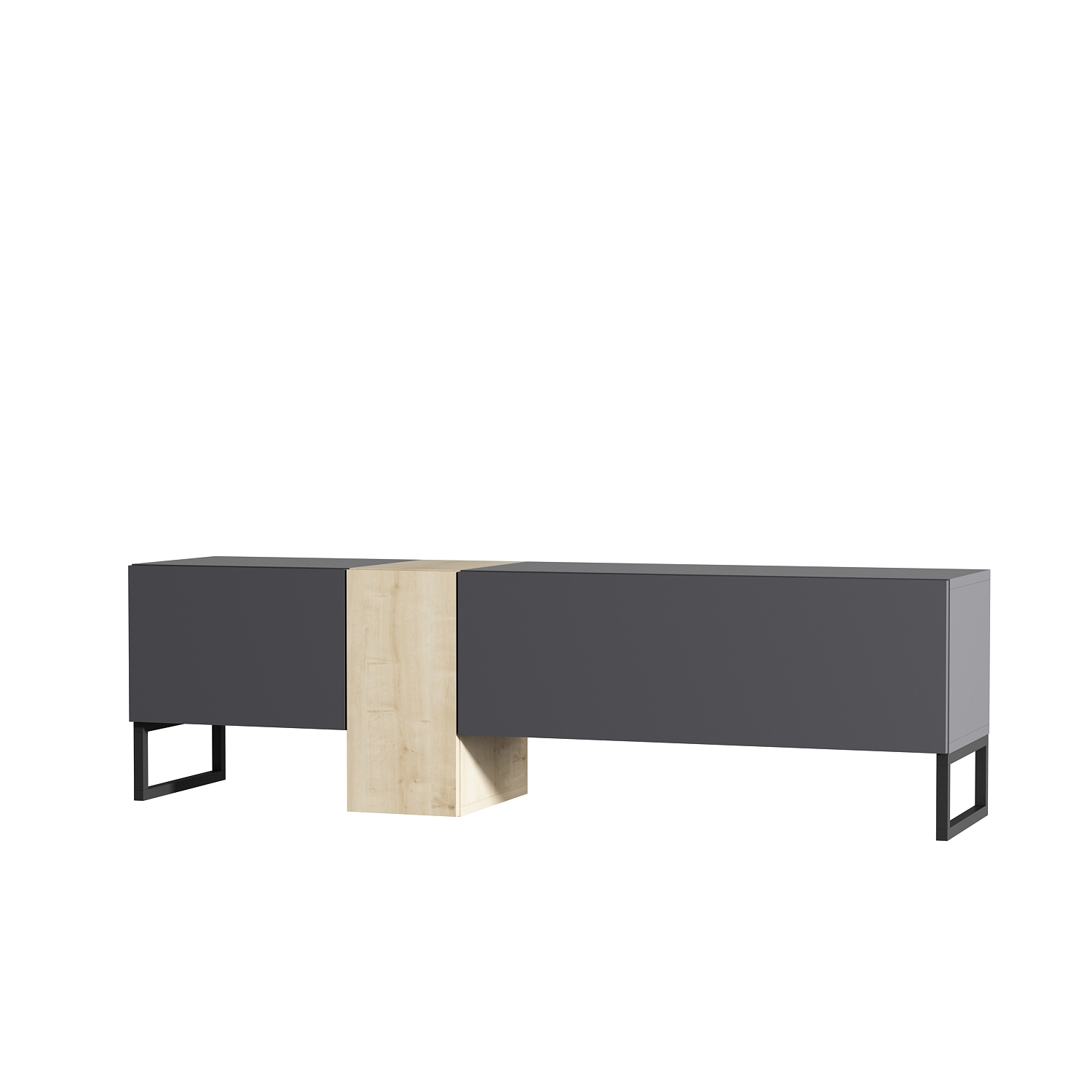 TV-Lowboard - grau-beige - 157 cm