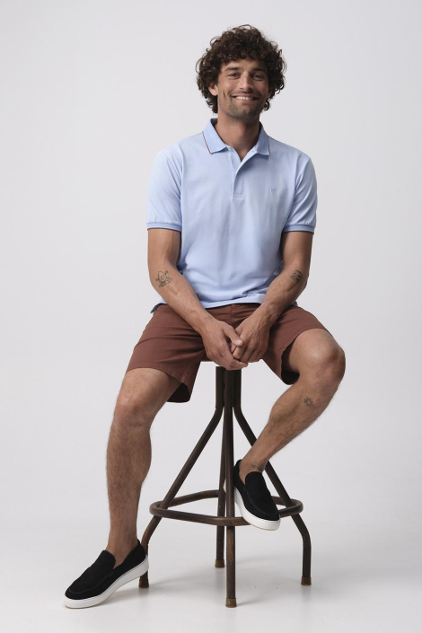 Campbell blauwe heren polo