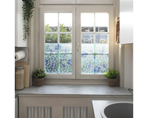 dc-fix® zelfklevende glasdecoratiefolie Lisboa blauw 45x200 cm