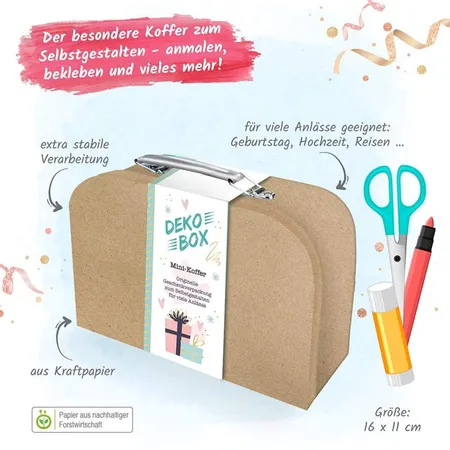 Trötsch Mini Koffer zum Selbstgestalten Dekobox
