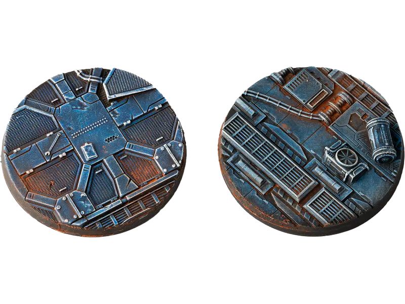 GamersGrass Spaceship Corridor round 60 mm (x2) Hochwertige Bases für den Miniaturenbau