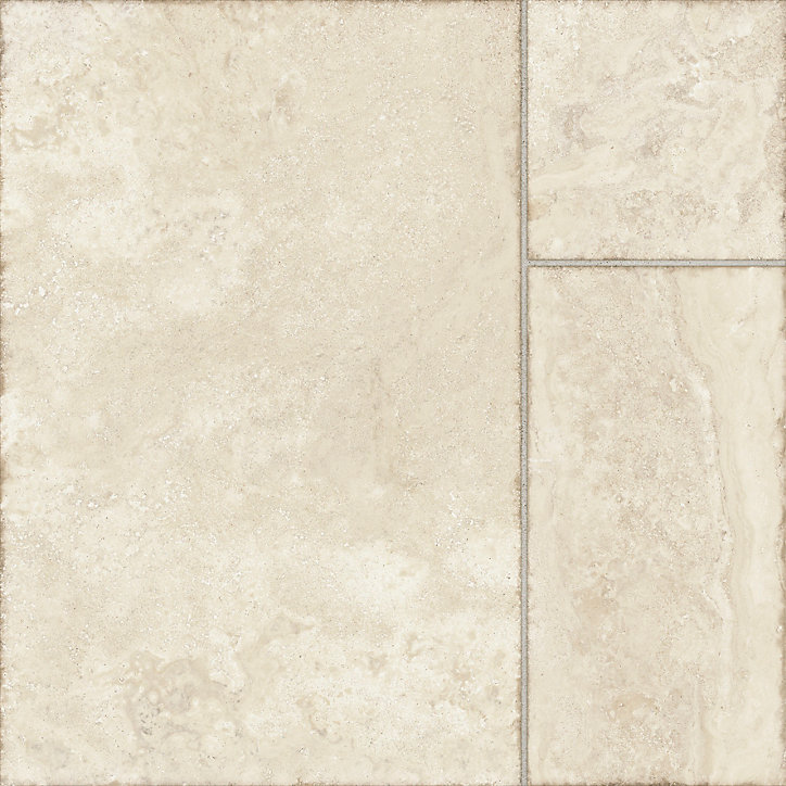 Carrelage sol extérieur effet pierre Travertine 60,4 x 60,4 cm