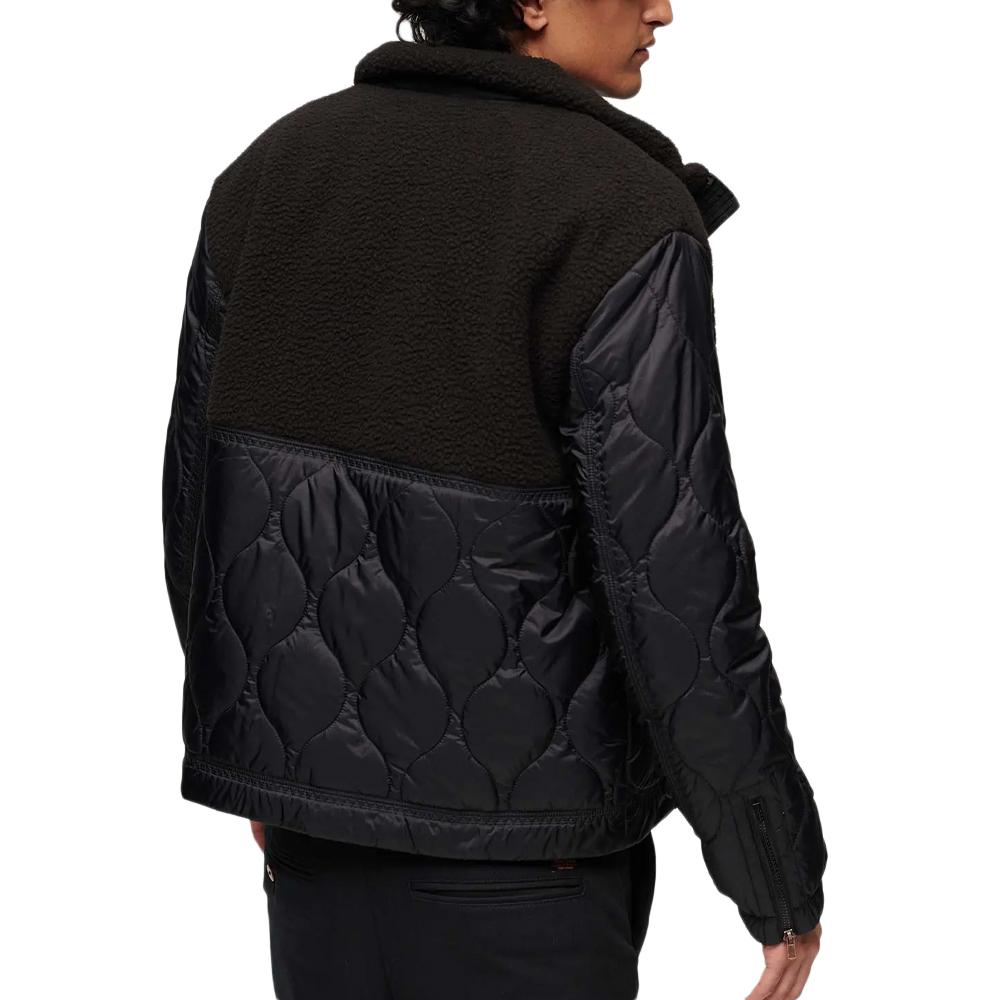Superdry Blouson Noir Homme Superdry Sherpa Quilted Hybrid