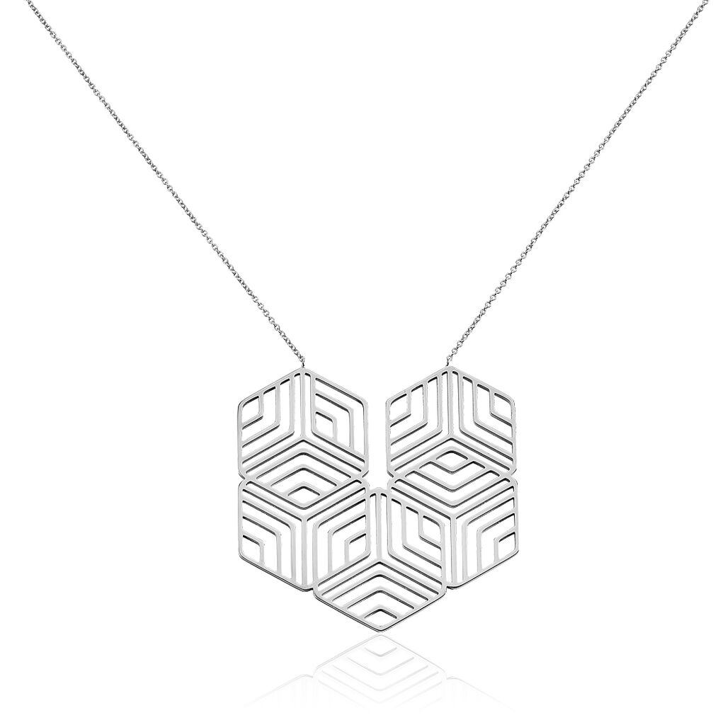Collier Martine Acier Blanc