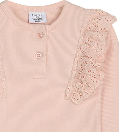 Hust and Claire Body l/ä - Rib - Belisia - Peach Dust m. Rüschen