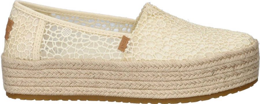 TOMS Valencia Platform Espadrille Natural kant