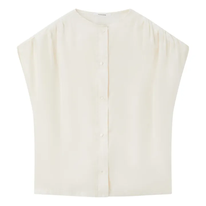 Pomandère Blouse Soie | Blanc cassé