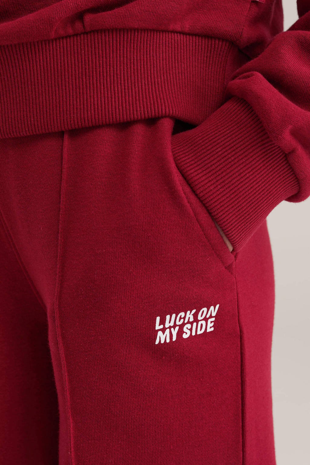 WE Fashion loose casual broek rood