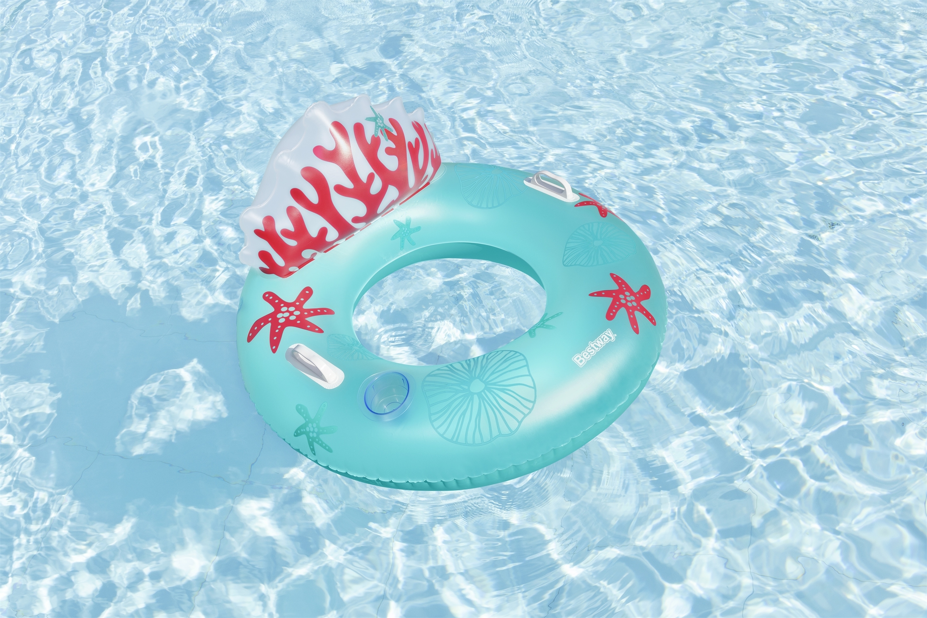 Schwimmring mit Rückenlehne Coral Bliss 97 cm