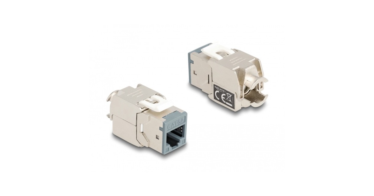 DeLOCKKeystone Module RJ45 Jack naar LSA Cat 6a toolfree, 8 stuks  (Meerkleurig)