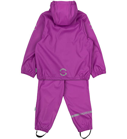 Mikk-Line Regnt?j m. Seler - Recycled - PU - Purple Cactus Flowe