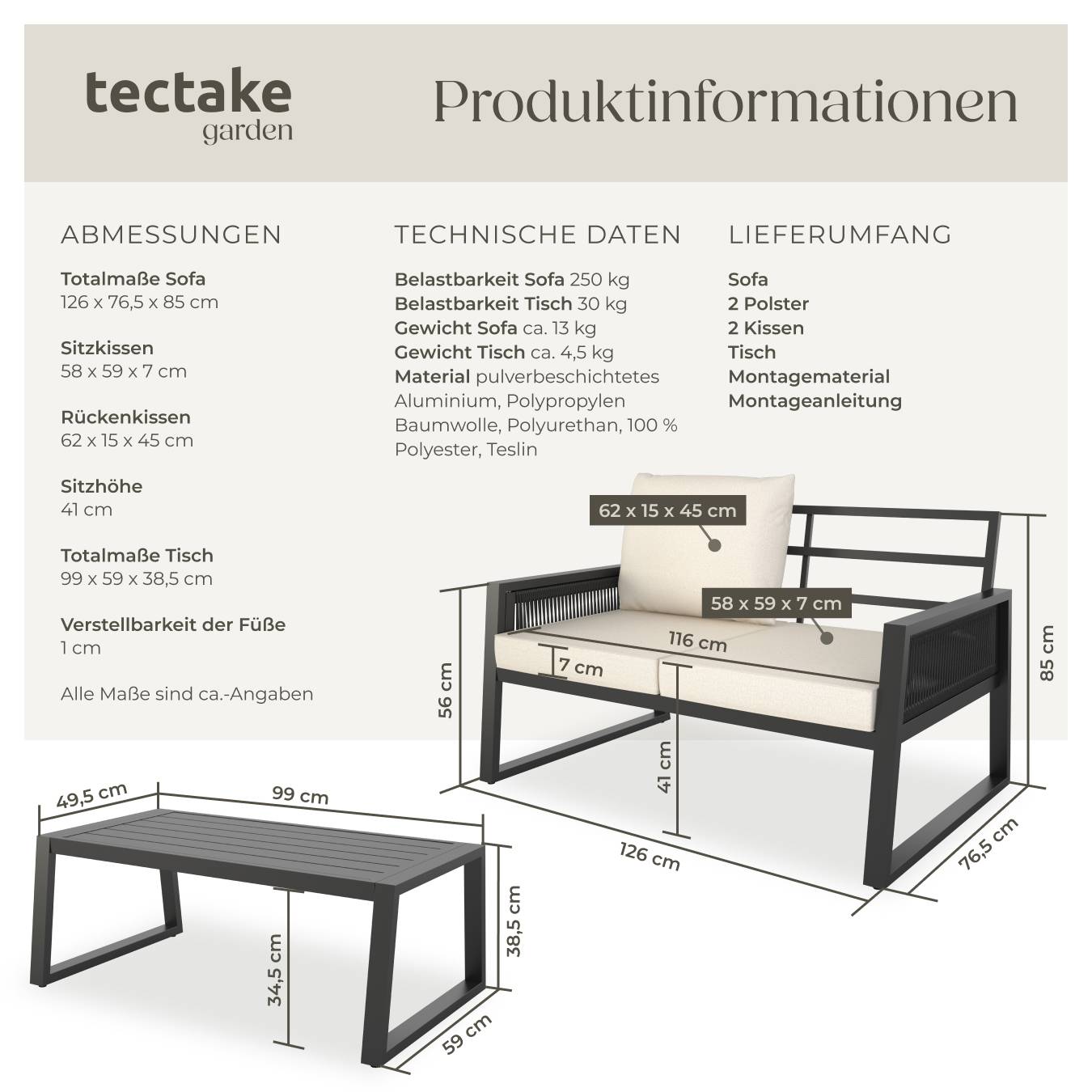Gartenlounge-Set Captive im Rope-Design