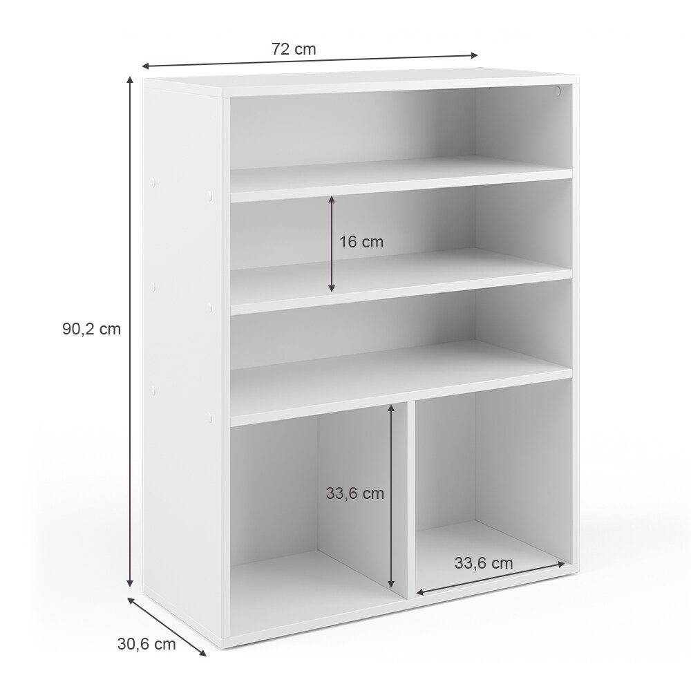 Vicco Bücherregal für 2 Faltboxen Aktenregal Aktenschrank Büroregal Standregal