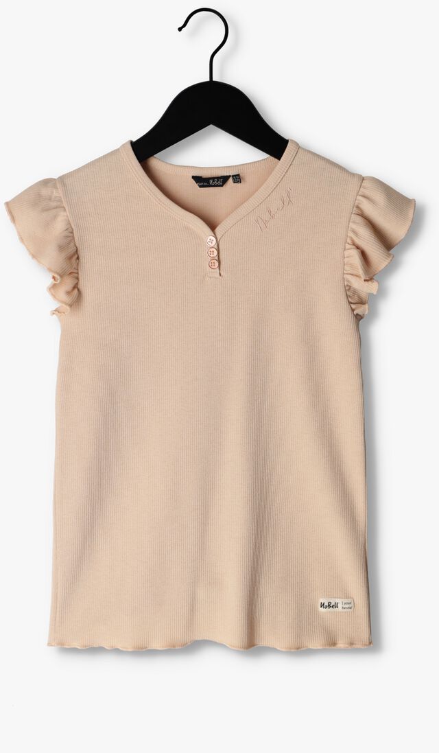 NOBELL roze nobell t-shirt kiss rib jersey top
