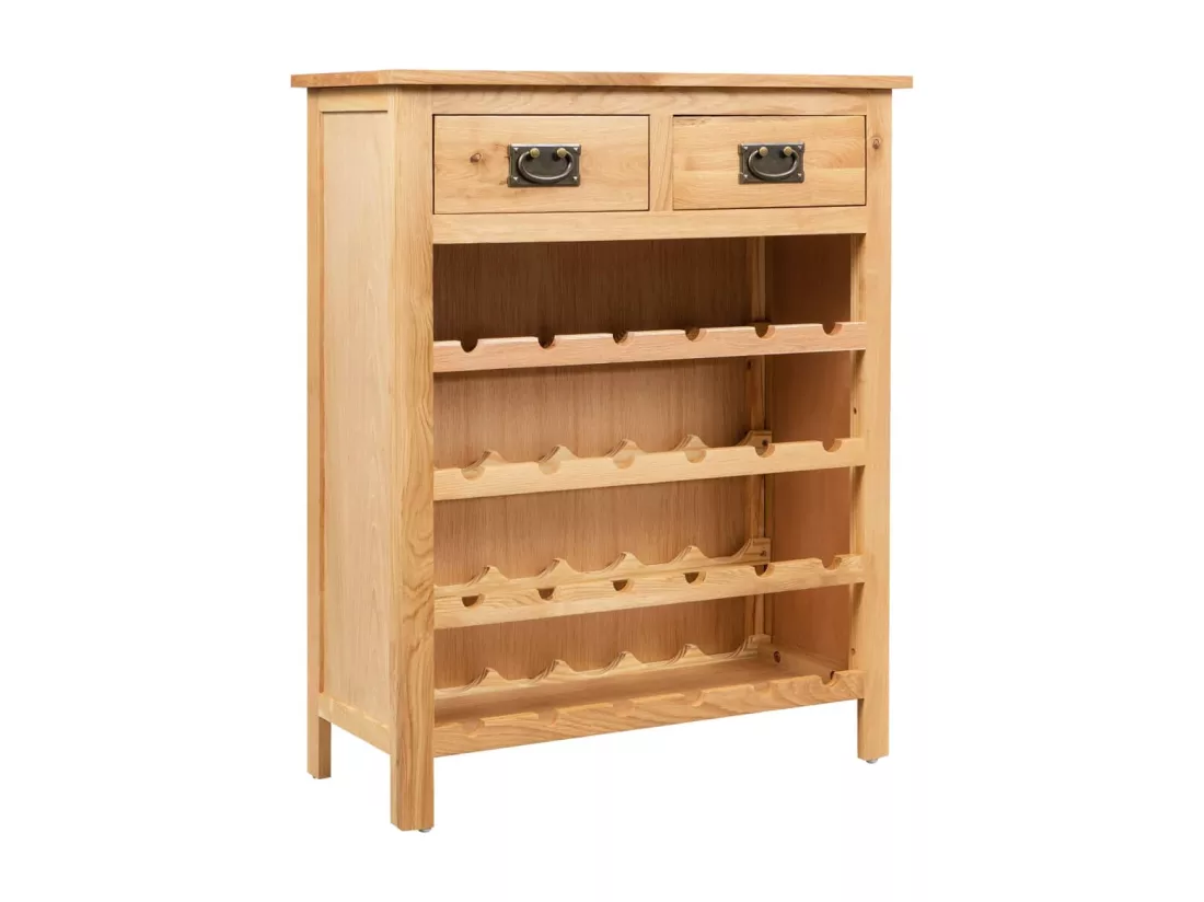 Casier à bouteilles 72 x 32 x 90 cm Bois de chêne massif