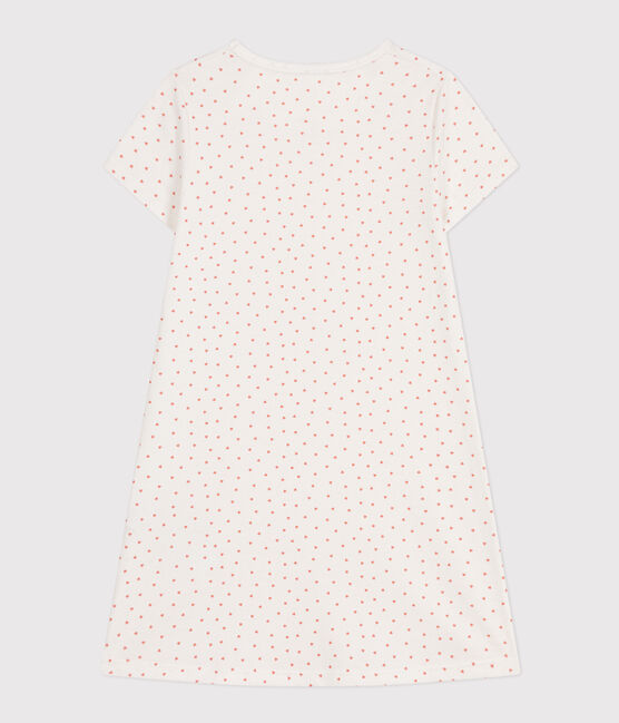 Chemise de nuit en coton motif petit cœur enfant
