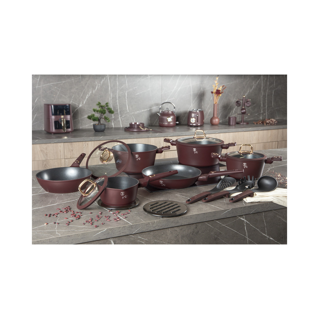 Berlinger Haus 15-teiliges Kochgeschirr-Set Leonardo Collection