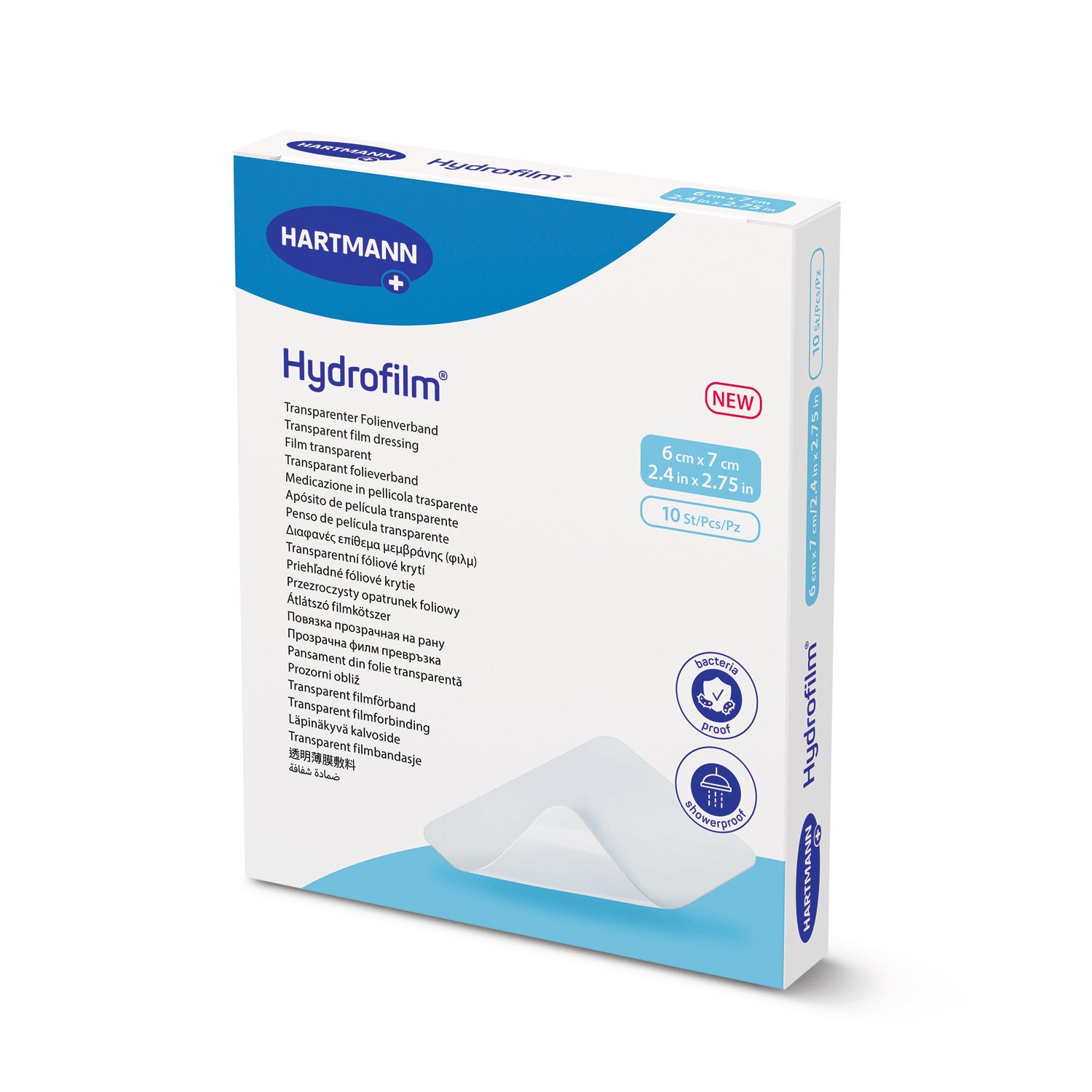 HYDROFILM transparenter Folienverband 6x7 cm