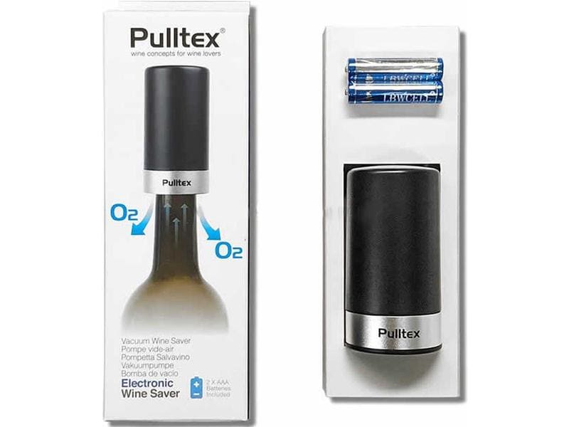 Pulltex Weinflaschenverschluss VACUUM WINE SAVER Schwarz Weinverschluss