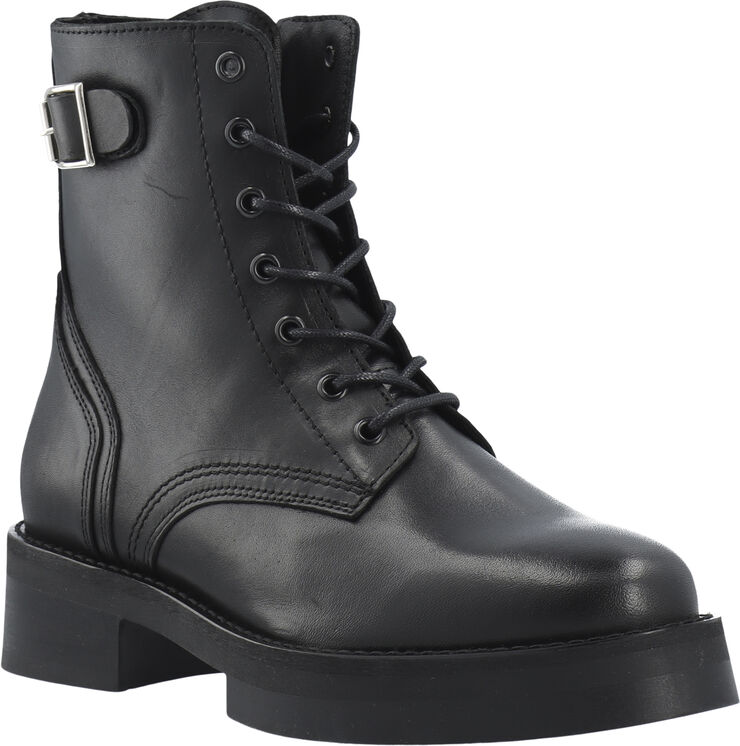 Bianco BIAPANAMA Lace Up Boot Smooth Leather Black