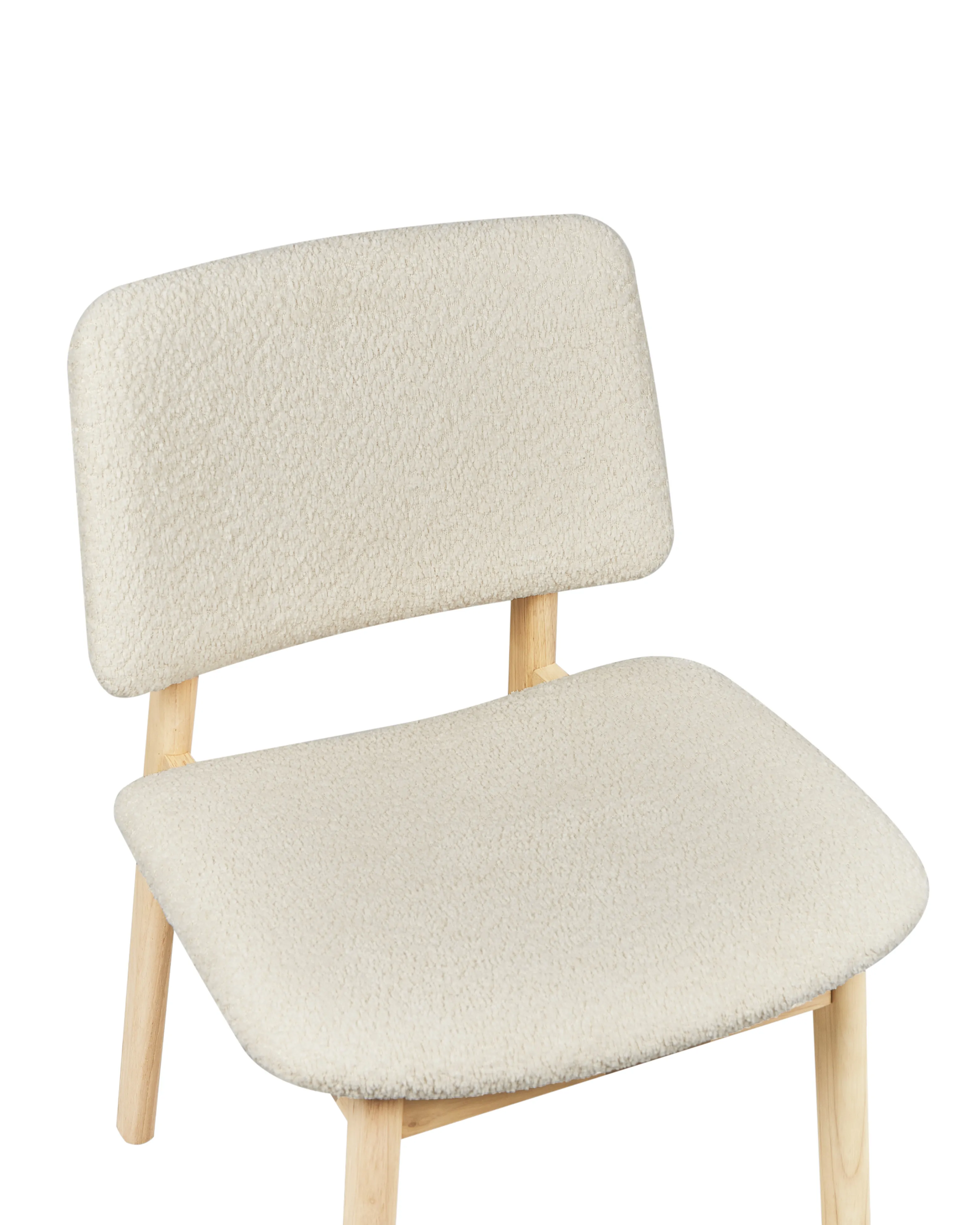 Set van 2 eetkamerstoelen BLANE Bouclé Lichtbruin/wit