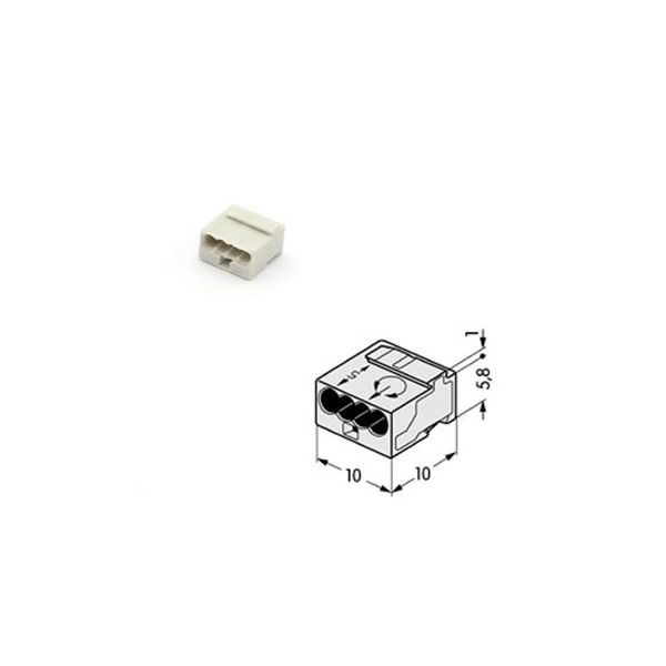Velleman Bloco Terminal Caixas Junção 4 Condutores Cinza (pack de 100) - P.VELWG243304