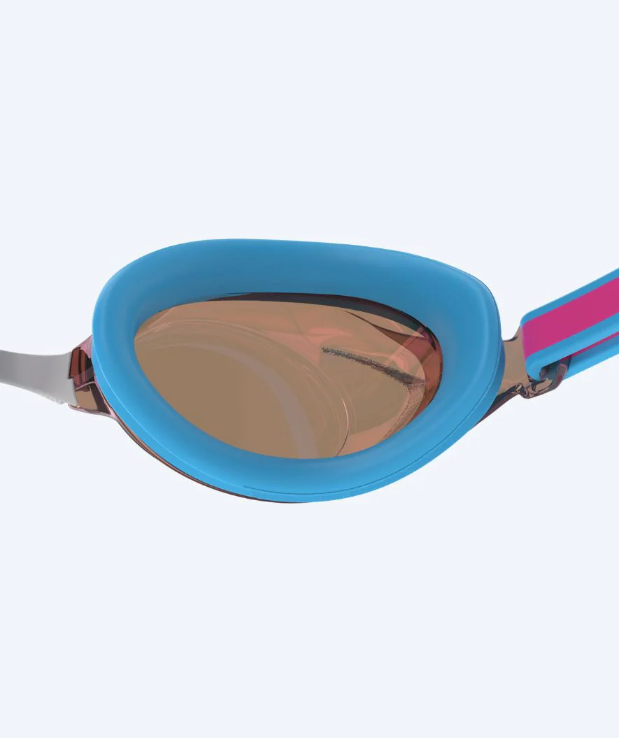 Speedo konkurrence svømmebriller til børn (6-14) - Vanquisher 3.0 Mirrored - Lyserød/bronze