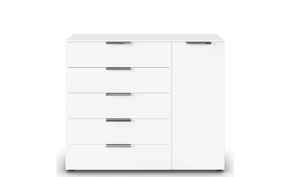 Sideboard Weiß Weiß Front: Dekor, Oberboden: Dekor verchromt