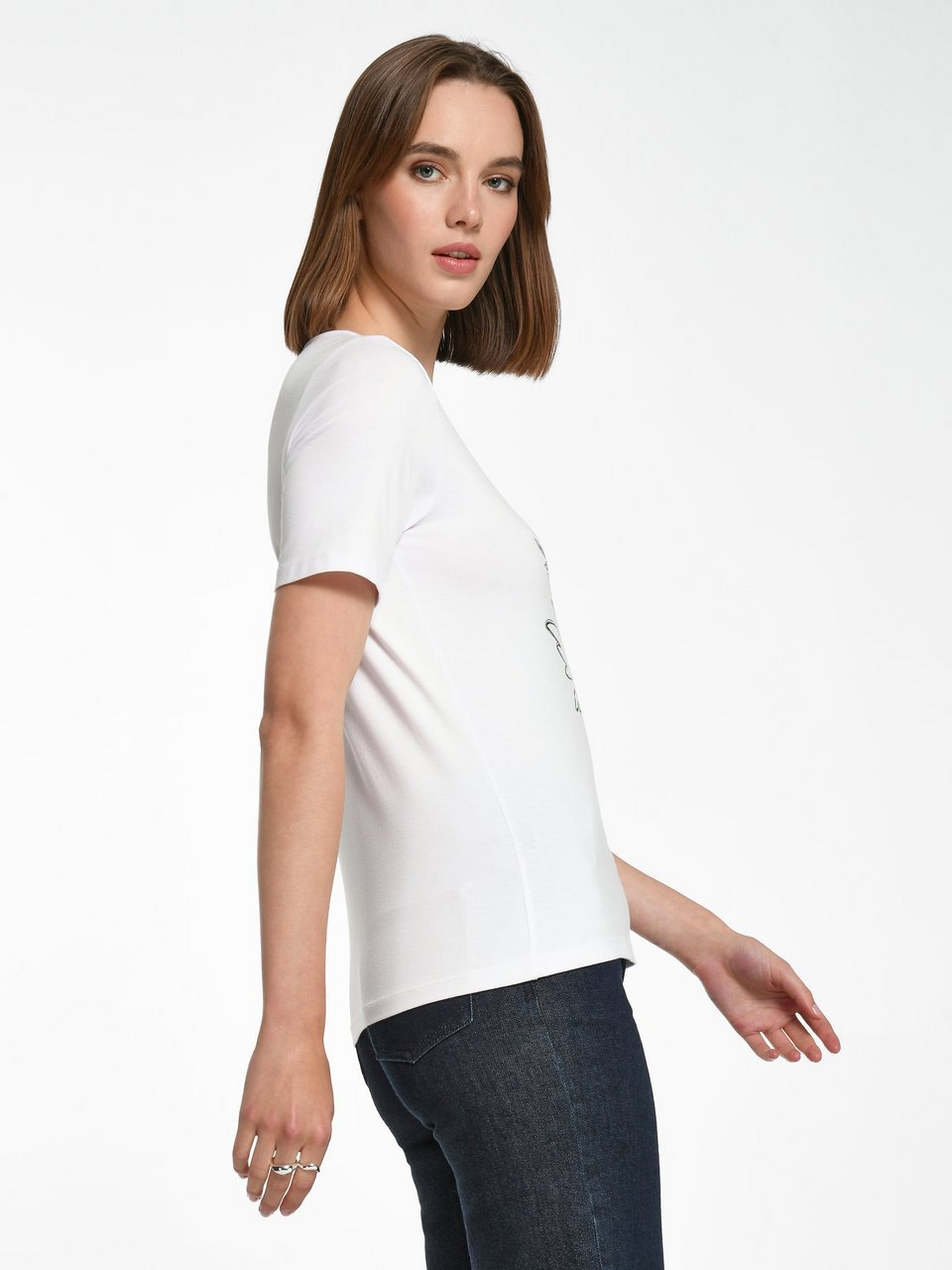 Rundhals-Shirt mit 1/2-Arm