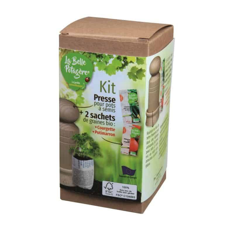 Kit presse pour pots à semis - FSC - Potimarron et courgette Ecodis